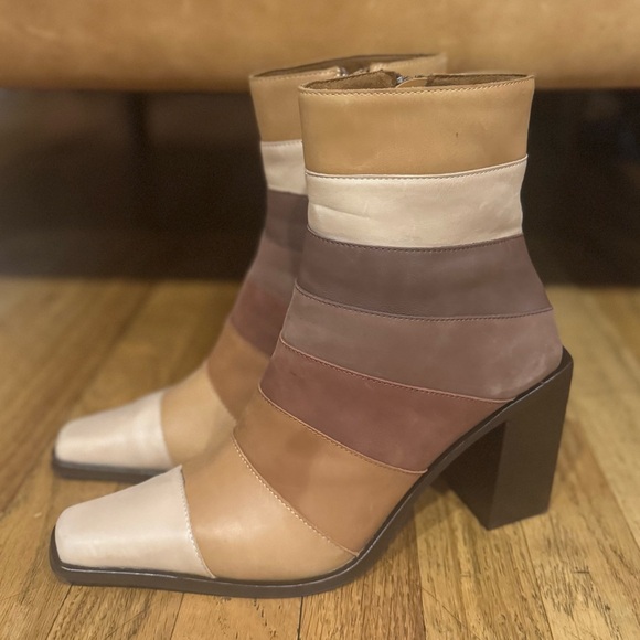 Jeffrey Campbell Multicolor Striped Ankle Boots - Picture 3 of 13